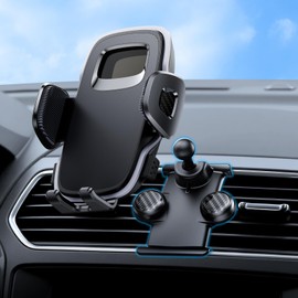 ELOHEI for Ford Explorer Phone Holder with Custom Base, Car Phone Mount for 2011 2012 2013 2014 2015 2016 2017 2018 2019 Ford Explorer Car Accessories (HE05)