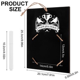 16 Pcs Coach Gifts Thanks Coach Wood Picture Frame with Pen Basketball Graduation Signature Photo Frames for Soccer Football Volleyball Birthday Home Sports Hanging Wall Art Photos Album