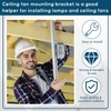 Therwen 8 Pcs Adjustable Fan Electrical Box Brace for Ceiling