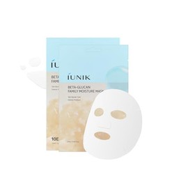 Iunik Máscara de Hoja de Humedad Beta-glucano, Beta-glucano y 5 Tipos de Ácido Hialurónico de Hidratación Profunda, Mascarilla Vegana para Hidratación y Cuidado de la Barrera de la Piel, Cuidado de