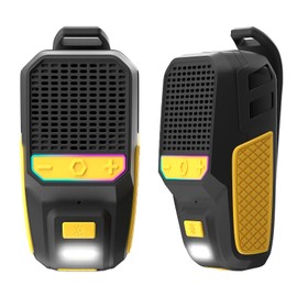 Wearable Bluetooth Speaker, All Day Running Wireless Speaker for Jobsite Work, IPX6 Portable Clip-on Speaker w/Light, Built-in Mic for Hands-Free Music/Calls Cycling Outdoor Sports Hiking Golf