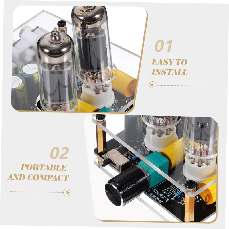 DOITOOL DIY Home Theater Stereo Preamp 6k4/6a2 Tube Preamplifier Phono