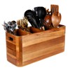 Wooden Kitchen Utensil Holder Organizer for Counter or Countertop, Large