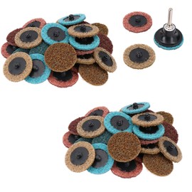 60 x Mixed Grit Type R Conditioning Quick Change Sanding Discs + Arbor