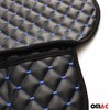 OMAC Car Seat Cover Black with Blue Breathable Cushion PU