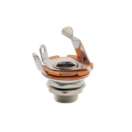 Musiclily 1/4 Inch 6.35mm Mono Output Jack Socket for Electric Tele Guitar Parts, Chrome