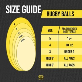 Optimum Razor Rugby Ball - Perfect for Training & Gameplay, Great Flight & Air Retention, Rubber Dimpled Surface for Grip, 2-Ply 410g - Black/Blue, Size 3 - Includes Kicking Tee