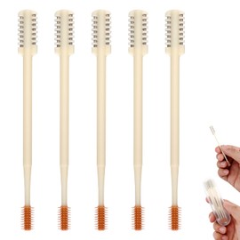 NQEUEPN 5pcs 2-in-1 Nasal Hair Cutter, Double Sided Nose Hair Removal Knife 360° Rotating Nose Hair Trimmer Portable Manual Nostril Nasal Hair Remover Tool for Women Men