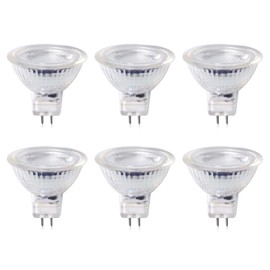 Luxvista 220V LED GU5.3 MR16 LED Warm White 3000K 5W LED Spot Replaces 50 Watt GU5.3 Halogen Spotlight MR16 Reflector Lamp 320LM 25° Beam Angle Not Dimmable (Pack of 6)