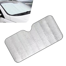 1 PC Foldable Sun Cover, 51.18" x 23.62" Car Front Windshield Sunshade, Universal Cars Sunshield Accessories, for Most Cars (Silver)