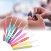 9Pcs Crochet Hooks TPR Ergonomic Soft Handle Easy Identification Wide