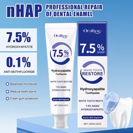 2PCS Hydroxyapatite Toothpaste,7.5% Hydroxyapatite Restorative Nano Hydroxyapatite Toothpaste Gentle Hydroxyapatite Toothpaste for Repairing and Protecting Tooth Enamel and Reducing Sensitivity