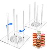 zzhxkjhky 2 Pack Acrylic Donut Stand with Lazy Susan Turntable