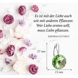 Rivoli 925 Silver Earrings Austrian Zirconia - Jewellery for Women and Girls - Drop Earrings Ideal for Gifts for Women Gift for Mother Wife Daughter, Sterling Silver, Crystal