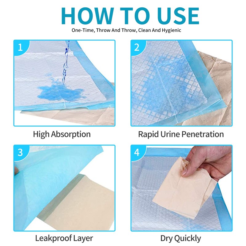 Rabbit Pee Pads, Disposable Super Absorbent Diaper, Pet Toilet/Potty Training