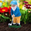 MOOCOCO 8.3 Inch Golf Gnomes Statues,Outdoor Golf Playing Garden Gnome