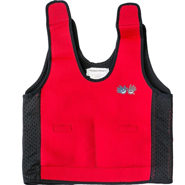 Fun and Function - Red Weighted Compression Vest for Kids & Adults - Sensory Tool for Children with Special Needs - Deep Pressure for Anxiety & Sensory Issues - Large