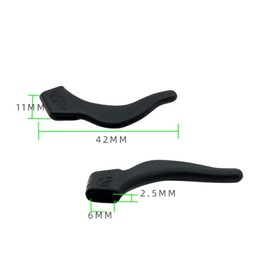 LDCREEE 24 Pairs Eyeglass Ear Grip, Anti-slip Eyeglass Holder, Premium Silicone Ear Hook, Eyeglass Temple Tips Sleeve Retainer for Glasses, Sunglasses （Black, Clear-24 Pairs）