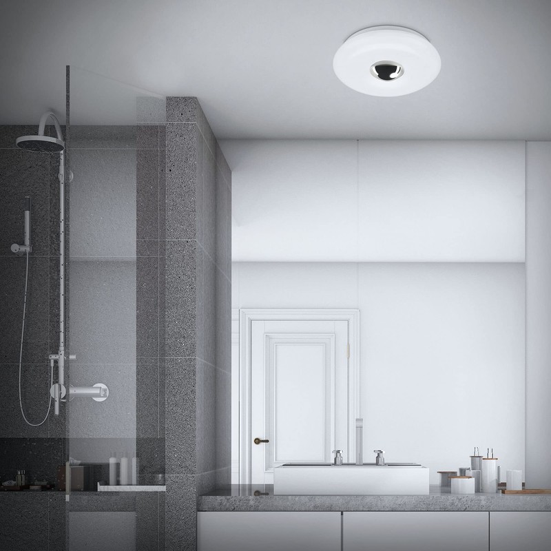 BRILONER Leuchten 2300-018 LED Bathroom Ceiling Light with Chrome Cap,