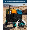 7.8 cu ft Extra Large Wagons Carts Foldable with 360lbs