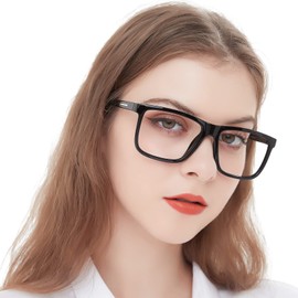 MARE AZZURO Oversized Reading Glasses 1.75+ Women Large Head Readers 1.0 1.25 1.5 1.75 2.0 2.25 2.5 2.75 3.0 3.5 4.0 5.0 6.0 (Black, 1.75)