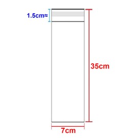 Grip Seal Bags 5×19cm, 100PCS, 2.4 Mil Thick Strip Type Clear Plastic Resealable Ziplock Poly Bags with Lock Seal Zipper, Long Storage Pouches for Jewelry Pens Snack TV Controller Packing