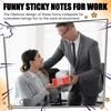 Saypacck 12 Pcs Funny Sticky Notes for Work 4x3 Inches