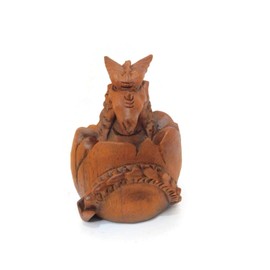 Brave Wings Hand Carved Wooden - Hatching Dragon Egg - Wood Ornament Sculpture Figurine Statue Unique Table Decoration Home Decor Gift for Christmas - 5018