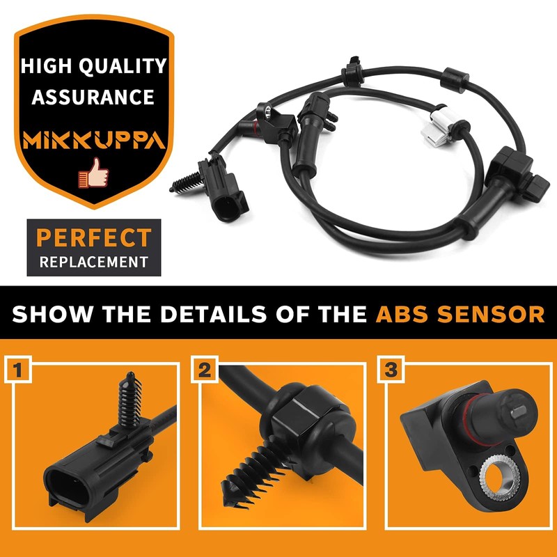 MIKKUPPA Sensor de velocidad de rueda ABS delantera de repuesto