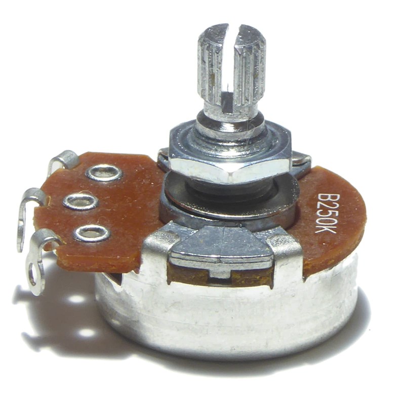 B250K linear guitar potentiometer 24mm diameter 15mm shaft tone volume