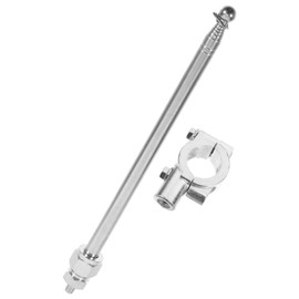 OUNONA Adjustable Flag Pole Extendable Metal Flag Holder with Bracket Bicycle Display Flagpole for Road Bike Mountain Bike Dirt Bike