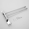 Chrome Rotating Towel Rack Stainless Steel Adjustable Towel Rack Bathroom