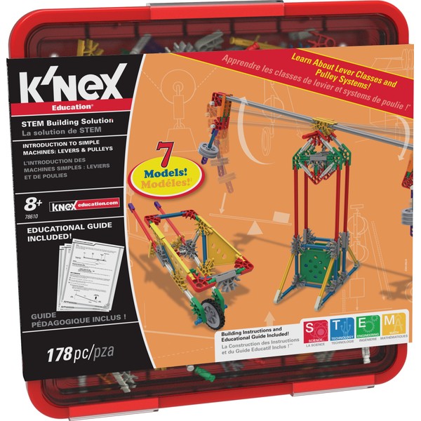 K'NEX Education - Intro to Simple Machines: Levers and Pulleys Set – 178 Pieces – For Grades 3-5 – Construction Education Toy