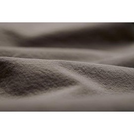L1NK STUDIO Fitted sheet single bed 105 cm or 41" inches (105x200x35 cm or 41"x79"x14"inches) 100% cotton (Percale 200 threads) Plain dyed TAUPE