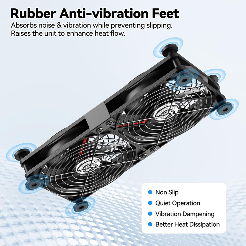 ELUTENG Dual USB Computer Fan 120mm