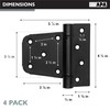 Ilyapa Heavy Duty Self Closing Shed Door Hinges, 4 Pack