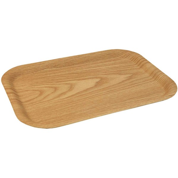 Yamako 89826 Home Café Temahima Kobo Eco Durable Table Plate Tabletop Plate Tray Tray Non-Slip Tray Small Light Brown Restaurant Cafe Lunch Dishwasher Safe