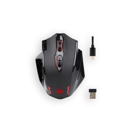 Redragon M913 Impact Elite Wireless Gaming Mouse, 16000 DPI Wired/Wireless RGB Gamer Mouse with 16 Programmable Buttons, 45 Hr Battery and Pro Optical Sensor, 12 Side Buttons MMO Mouse