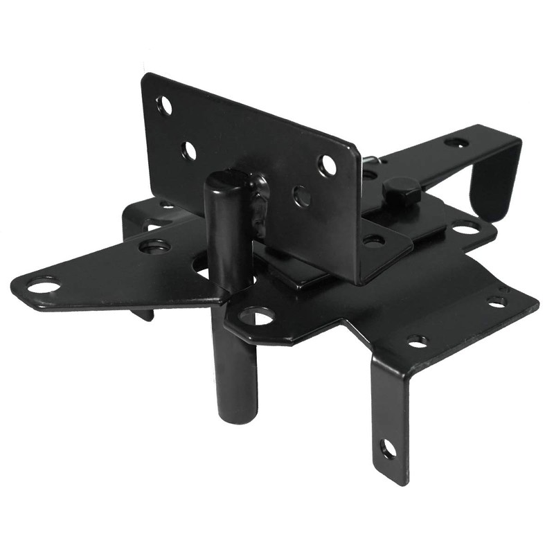 Self-Locking Gate Latch Heavy Duty Post Mount Automatic Gravity Lever