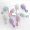 Macaron Mini Hair Brush Round/Purple 3ea