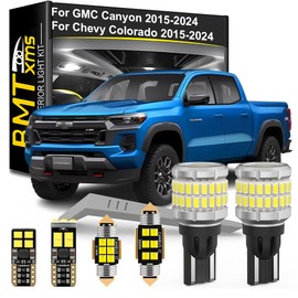 BMT xms LED Interior Light Kit Replacement for GMC Canyon Chevy Colorado 2015-2024 + 921 LED Backup Reverse Light, 6000K Cool White Interior Light Kit, 16 Pieces