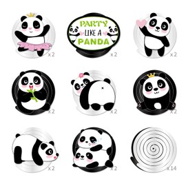 CC HOME 30Pack Panda Hanging Swirls Cute Animal Pandas Ceiling Streamer Birthday Party Decorations Panda Themed Party Favors for Holiday Baby Shower Home Decoration