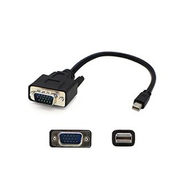 AddOn 5PK 3ft Mini-DisplayPort 1.1 Male to VGA Male Black Cables for Resolution Up to 1920x1200 (WUXGA)
