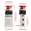 Heschen Pneumatic Short Red Flat Mechanical Valve JM-06A 3 Way
