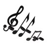 4Pcs Unique Iron Black Music Note Wall Sconce Candle Holder