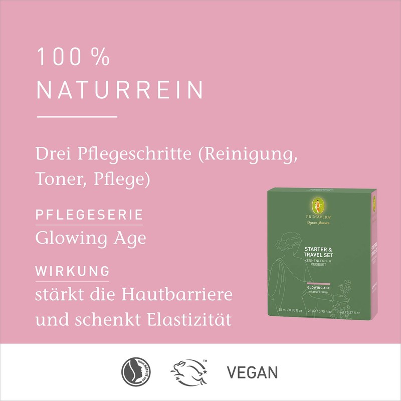 PRIMAVERA Starter & Travel Set Glowing Age - Natural Cosmetics