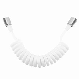 Manguera de Resorte para Bidé, Anti Giro y Extensible Bidé Resorte de Manguera Flexible Tubo de Ducha Manguera Flexible Manguera Rociadora Telescópica Antitorsión Estirable Hasta 2 Metros (Blanc)