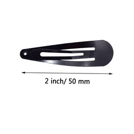 Motanar 50 Pack of Snap Hair Clips Hair Barrettes for Kids, Girls and Women, 50 mm (Black)