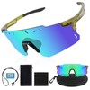 Fractoluxe Fast Glasses Men Women Cycling Glasses UV400 Polarised Sports