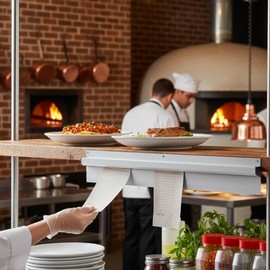 TrueCraftware- 24" Stainless Steel No Clip Check Holder Ticket Rack- Restaurant Ticket Holder Receipt Holder Order Ticket Holder Ticket RackBill Orders Display Rail for Kitchen Cafes Bar Restaurants